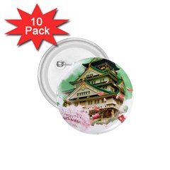 Osaka Castle Nagoya Castle Kumamoto Castle 1 75  Buttons (10 Pack)