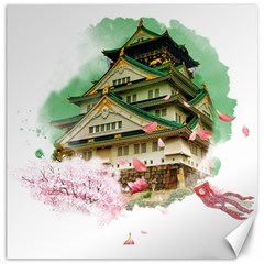 Osaka Castle Nagoya Castle Kumamoto Castle Canvas 16  X 16  by Vaneshart