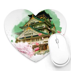 Osaka Castle Nagoya Castle Kumamoto Castle Heart Mousepads by Vaneshart