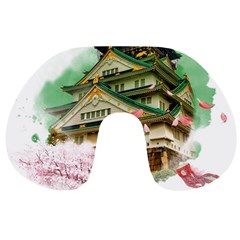 Osaka Castle Nagoya Castle Kumamoto Castle Travel Neck Pillow by Vaneshart