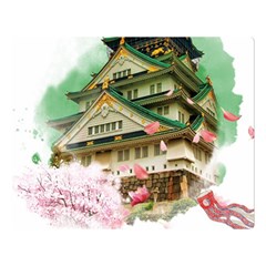 Osaka Castle Nagoya Castle Kumamoto Castle Double Sided Flano Blanket (large)  by Vaneshart