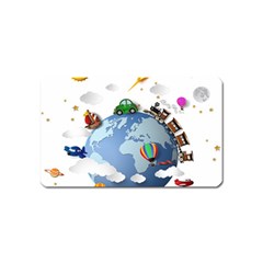 Earth Rocket Vector Earth Magnet (name Card) by Vaneshart