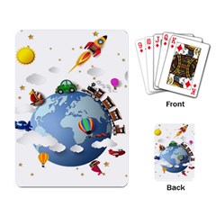 Earth Rocket Vector Earth Playing Cards Single Design (rectangle) by Vaneshart