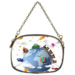 Earth Rocket Vector Earth Chain Purse (one Side) by Vaneshart