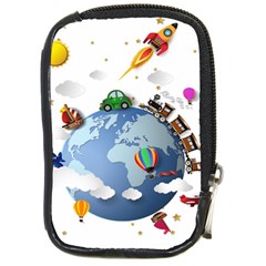 Earth Rocket Vector Earth Compact Camera Leather Case by Vaneshart