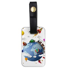 Earth Rocket Vector Earth Luggage Tag (one Side) by Vaneshart