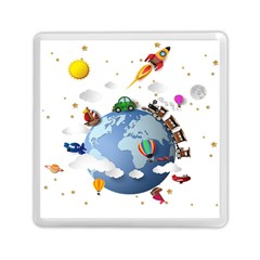 Earth Rocket Vector Earth Memory Card Reader (square) by Vaneshart