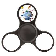 Earth Rocket Vector Earth Finger Spinner by Vaneshart