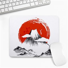 Mount Fuji Mountain Ink Wash Painting Large Mousepads by Vaneshart