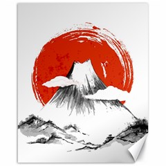 Mount Fuji Mountain Ink Wash Painting Canvas 16  X 20  by Vaneshart