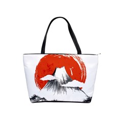 Mount Fuji Mountain Ink Wash Painting Classic Shoulder Handbag by Vaneshart