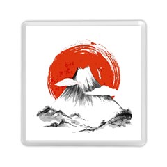 Mount Fuji Mountain Ink Wash Painting Memory Card Reader (square) by Vaneshart