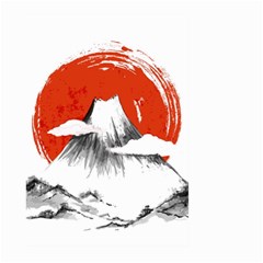 Mount Fuji Mountain Ink Wash Painting Large Garden Flag (two Sides) by Vaneshart