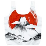 Mount Fuji Mountain Ink Wash Painting Full Print Recycle Bag (XL) Front