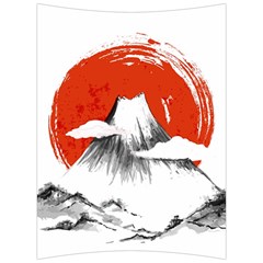 Mount Fuji Mountain Ink Wash Painting Back Support Cushion by Vaneshart