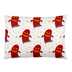 Ghost Halloween Drawing Flower Leaf Pillow Case (two Sides) by Vaneshart