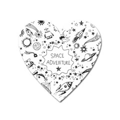 Space Elements Heart Magnet by Vaneshart