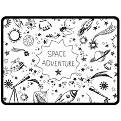 Space Elements Double Sided Fleece Blanket (large)  by Vaneshart