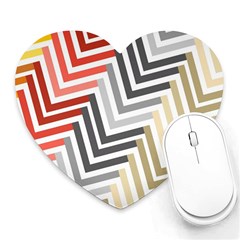 Abstract Colorful Geometric Pattern Heart Mousepads by Vaneshart