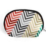 Abstract Colorful Geometric Pattern Accessory Pouch (Medium) Front