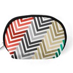 Abstract Colorful Geometric Pattern Accessory Pouch (Medium) Back