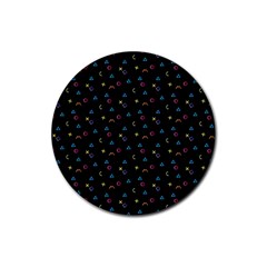 Background Abstract Texture Color Rubber Round Coaster (4 Pack)  by Vaneshart