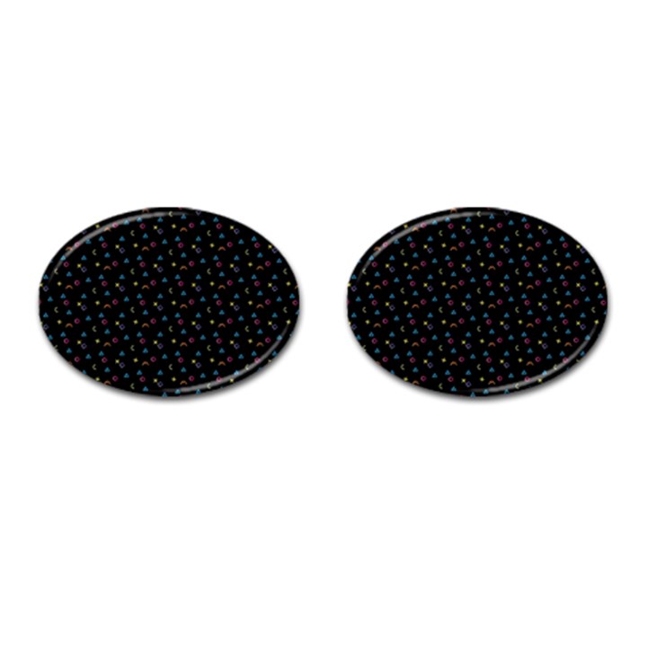 Background Abstract Texture Color Cufflinks (Oval)