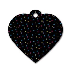 Background Abstract Texture Color Dog Tag Heart (one Side) by Vaneshart