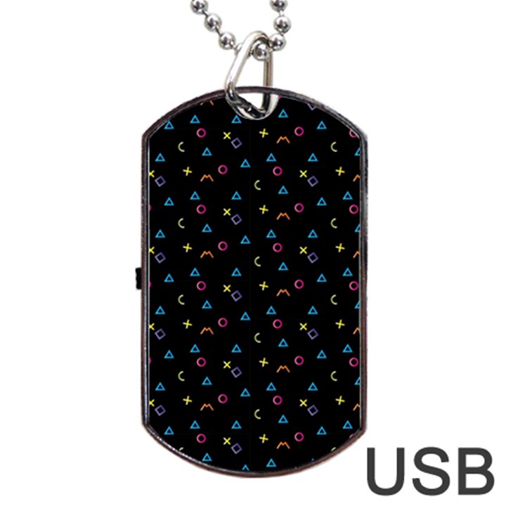 Background Abstract Texture Color Dog Tag USB Flash (Two Sides)