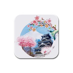 Japan National Cherry Blossom Festival Japanese Rubber Square Coaster (4 Pack)  by Vaneshart