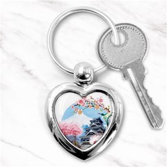 Japan National Cherry Blossom Festival Japanese Key Chain (heart) by Vaneshart