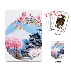 Japan National Cherry Blossom Festival Japanese Playing Cards Single Design (rectangle) by Vaneshart