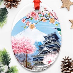 Japan National Cherry Blossom Festival Japanese Oval Ornament (two Sides) by Vaneshart