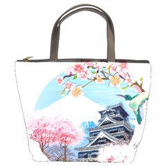 Japan National Cherry Blossom Festival Japanese Bucket Bag by Vaneshart