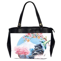 Japan National Cherry Blossom Festival Japanese Oversize Office Handbag (2 Sides) by Vaneshart