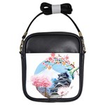 Japan National Cherry Blossom Festival Japanese Girls Sling Bag Front