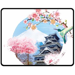 Japan National Cherry Blossom Festival Japanese Fleece Blanket (medium)  by Vaneshart