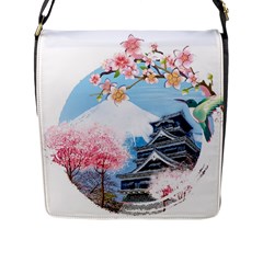 Japan National Cherry Blossom Festival Japanese Flap Closure Messenger Bag (l) by Vaneshart