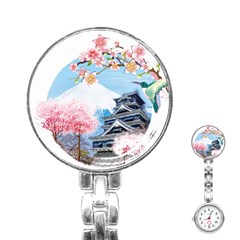 Japan National Cherry Blossom Festival Japanese Stainless Steel Nurses Watch by Vaneshart