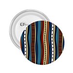 Stripes Hand Drawn Tribal Colorful Background Pattern 2.25  Buttons Front