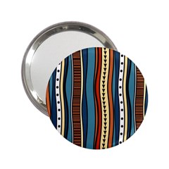 Stripes Hand Drawn Tribal Colorful Background Pattern 2 25  Handbag Mirrors by Vaneshart