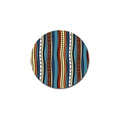 Stripes Hand Drawn Tribal Colorful Background Pattern Golf Ball Marker (4 Pack) by Vaneshart