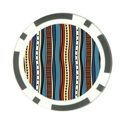 Stripes Hand Drawn Tribal Colorful Background Pattern Poker Chip Card Guard by Vaneshart