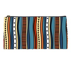 Stripes Hand Drawn Tribal Colorful Background Pattern Pencil Cases by Vaneshart