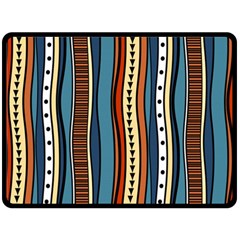 Stripes Hand Drawn Tribal Colorful Background Pattern Fleece Blanket (large)  by Vaneshart