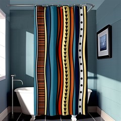 Stripes Hand Drawn Tribal Colorful Background Pattern Shower Curtain 36  X 72  (stall)  by Vaneshart