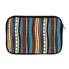 Stripes Hand Drawn Tribal Colorful Background Pattern Apple Macbook Pro 17  Zipper Case by Vaneshart