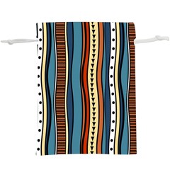 Stripes Hand Drawn Tribal Colorful Background Pattern  Lightweight Drawstring Pouch (xl)