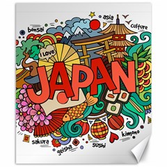 Earthquake And Tsunami Drawing Japan Illustration Canvas 8  x 10 