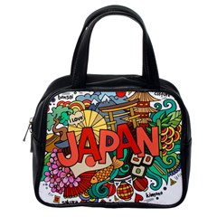 Earthquake And Tsunami Drawing Japan Illustration Classic Handbag (One Side)